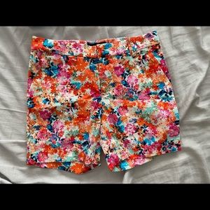 J. Crew Brushstroke Marigold Shorts (Size 2)